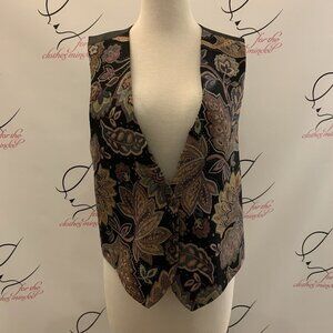 Against Gravitee Tapestry Vest. Size Medium. Bust 36". Lined. Back Tie. B42